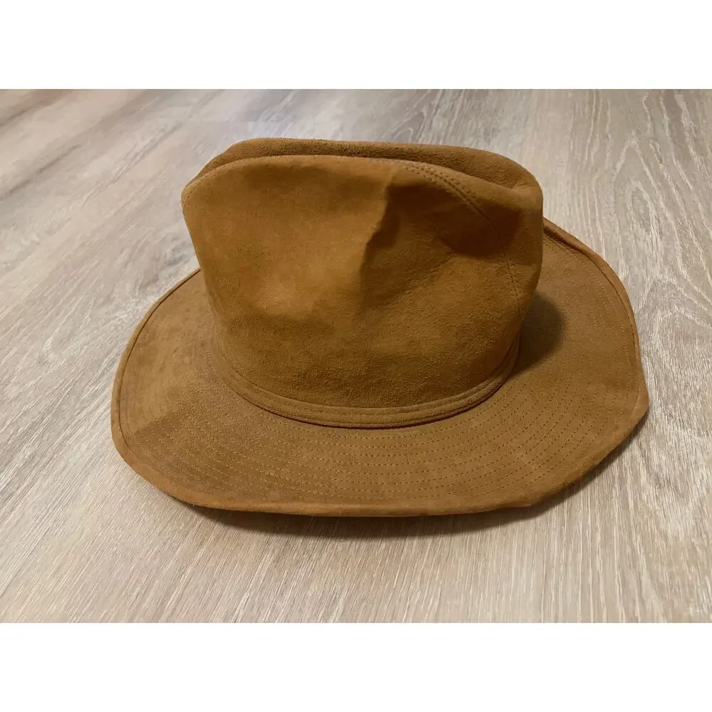 Georgetown Vintage Suede Cowboy Hat Tan Brown Cattleman Tejana Size 6 7/8 Small